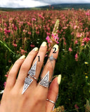 Set of 2 rings Sterling silver 925 Adjustable Armenian