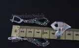 Emerald green stone Silver 925 marcasite Luxury Marcazite