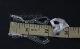 Emerald green stone Silver 925 marcasite Luxury Marcazite