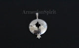 Pomegranate pendant with red lab stones Sterling silver 925 Armenian jewelry