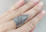 Ring pointed Sterling silver 925 with Armenian ornament