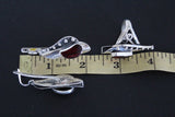 Earrings Sterling silver 925 and natural Garnet ONE of a Kind Armenian jewelry