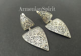 Jewelry set earrings and ring Sterling silver 925 with Armenian ornament