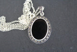 Jewelry Set Earrings ring pendant bracelet Natural black onyx SILVER 925