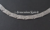 Men women unisex bracelet sterling silver 925 with ethnic ornament