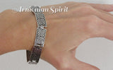 Men women unisex bracelet sterling silver 925 with ethnic ornament