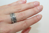 Ring with moving hoop Sterling silver 925 Handmade Armenian