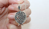 Pomegranate pendant Sterling Silver 925 Big red zircon