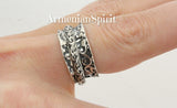 Ring with moving hoop Sterling silver 925 Handmade Armenian