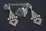 Jewelry set Long earrings ring Sterling silver 925