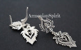 Lotus flower Earrings Sterling silver 925 Armenian jewelry Indian style inspired