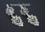 Lotus flower Earrings Sterling silver 925 Armenian jewelry Indian style inspired