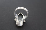 Silver 925 jewelry ring Yellow Jadeite Gold plated