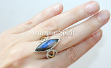 Labradorite prolonged ring sterling silver 925