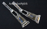 Set labradorite blue Silver 925 gold plated jewelry Earrings
