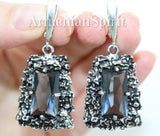 Navy blue lab stone Black Sterling silver 925