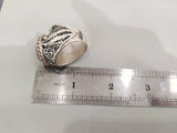 RING STERLING SILVER 925 Carnelian natural jewelry filigree One of a kind