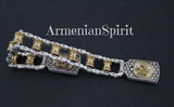 Rosary prayer heavy Sterling silver 925 gilded details Arevakhach eternity
