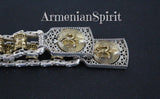 Rosary prayer heavy Sterling silver 925 gilded details Arevakhach eternity
