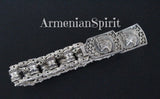 Rosary prayer beads heavy Sterling silver 925 eagle and arevakhach eternity symbol