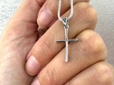 Minimalist small cross light weight  SILVER 925 Orthodox Catholic crosses