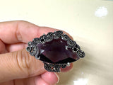 EARRINGS Very long  jewelry Marcasite  Purple SILVER 925