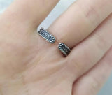 Prickly ring adjustable, Sterling silver 925