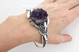 Silver 925 Set bracelet large With gemstone amethyst purple