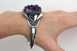 Silver 925 Set bracelet large With gemstone amethyst purple