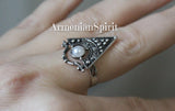 Set of 8 rings Sterling silver 925 Adjustable With artificial white pearl stones