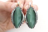 Real jade green Earrings Silver 925 nephrite gemstone