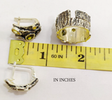 Earrings Silver 925 green yellow zircon