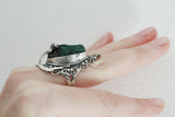 Silver 925 Earrings malachite