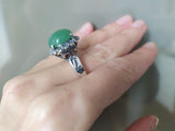 Silver 925 Earrings Ring jewelry jade