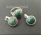 Silver 925 Earrings Ring jewelry agate