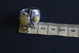 Silver 925 ring jadeite yellow