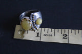 Silver 925 ring jadeite yellow