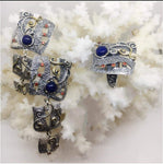 Jewelry set silver 925 Blue lapis lazuli