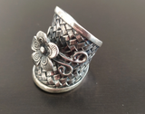 Ring sterling silver 925 flower