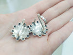 Set Ring Earrings flower Silver 925