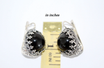 Silver 925 Ring Earrings Black onyx