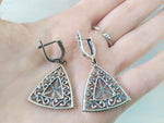 Set Ring Earrings filigree Silver 925