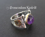 Set silver 925 Earrings ring Amethyst pink quartz