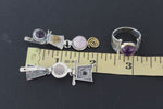 Set silver 925 Earrings ring Amethyst pink quartz