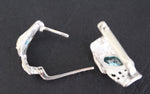 Earrings Gold and silver 925 Black zircon Eyes gemstone