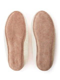 Slippers sheep felt wool 100% suede outsole Olives