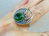 Ring earring agate sterling silver 925