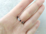 Set Ring Earrings rhombus Silver 925