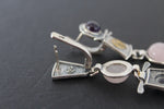 Earrings silver 925 Gold plated Agate Armenian Spirit