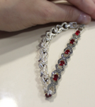 Silver 925 Bracelet rainbow topaz